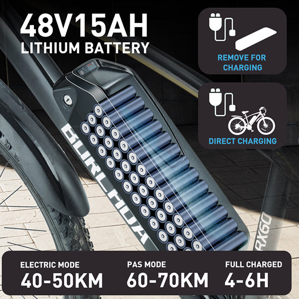 BURCHDA-RX60-27.5 inch mountain E-bike 2.8 tires