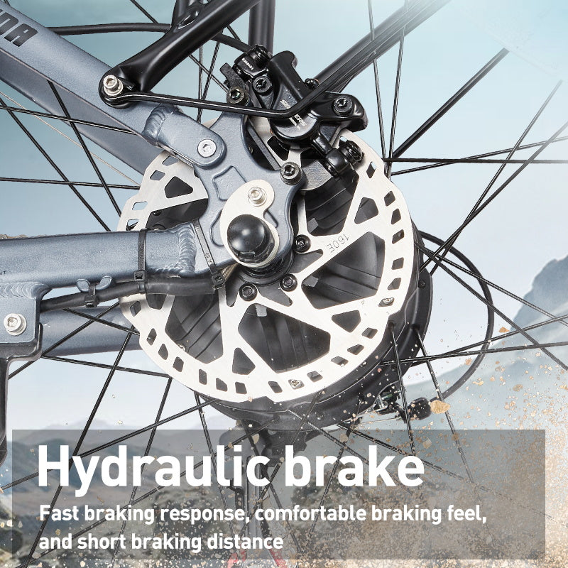 BURCHDA-RX80-26 inch soft tail snow electric bike 4.0 tire